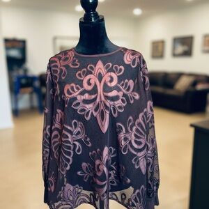 Torrid 2 Burgundy Lace Blouse